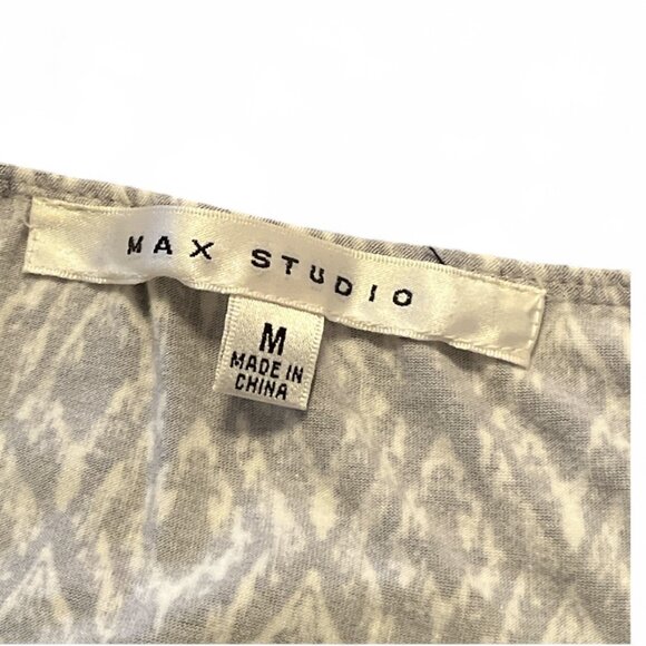 MAX STUDIO Maxi Skirt Size Medium Blue White Stretchy Vacation Holiday **READ - Picture 5 of 10